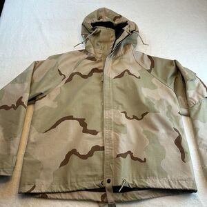 Vintage Army Jacket Desert Camo Coat Overgarment Chemical Protective Size Medium